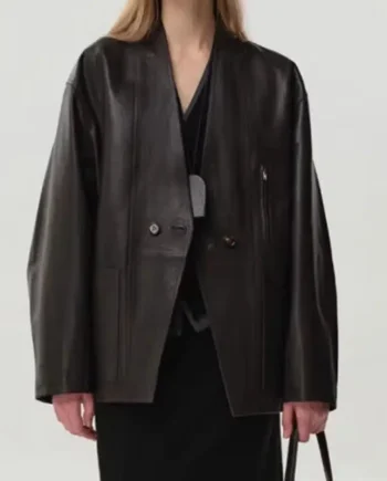 2026 New Trending Womens Fashion Genuine Leather Suit Coat Casual Style Vegetable Tanned Sheepskin Leather Coat for Ladies