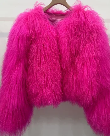 2026 New Fashion Mongolian Fur Winter Coat Wool Knitted Womens Wool Coat