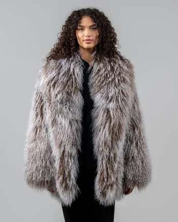 Luxury Women Sheep Jacket Sheepskin Clothing Mongolian Lamb Fur Coat Cashmere Wool Coat
