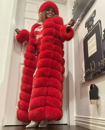 2026 Winter Fashion Women Luxury Long Red Fox Fur Gilet Real Fox Fur Vests