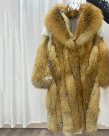 2026 Winter Thickened Women'S Fashionable Winter 100% Fox Fur Jacket Womans