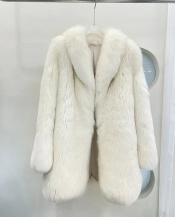 2026 Luxury Long Fox Fur Coat Women High Quality Natural Fox Fur Jacket Ladies Winter Outerwear