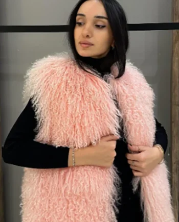Luxury Genuine Merino Long Wool Coat Mongolian Wool Fur Vest